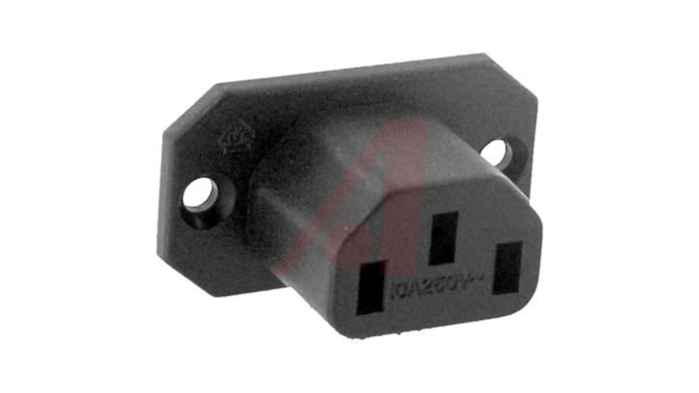 Conector IEC F hembra Schurter, Montaje en Panel, 250 V, 10A