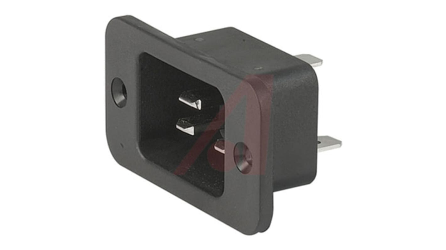 Conector IEC C20 macho Schurter, Recto, Montaje en Panel, 250 V, 16A, , con interruptor