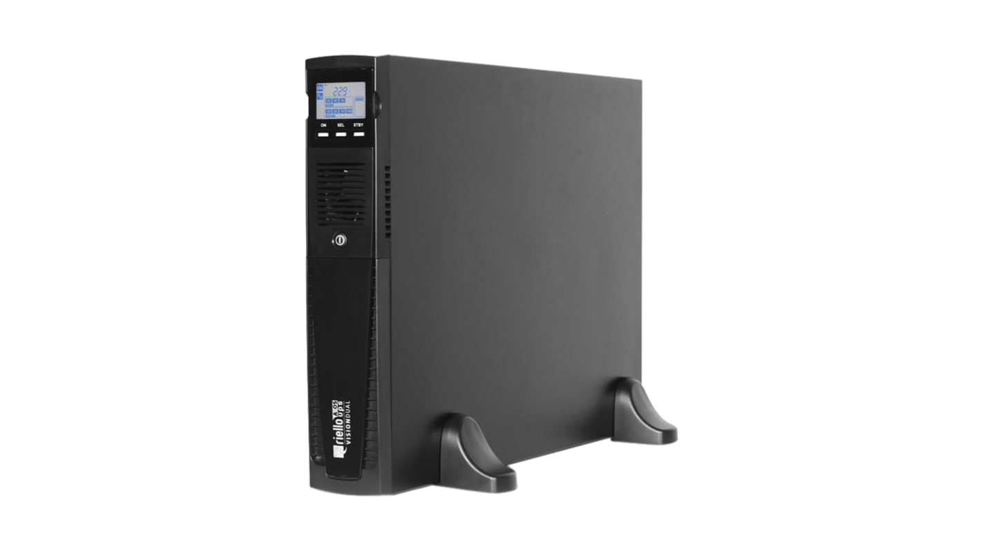 Riello 220 → 240V ac Input Rack Mount, Stand Alone Uninterruptible Power Supply, 1100VA (900W), Vision Dual