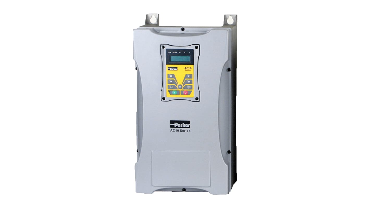 Variador de frecuencia Parker serie AC10, 15 kW, 400 V ac, 3 fases, 52 A, 0.5 → 590Hz, IP66, RS-232, RS485 ModBus