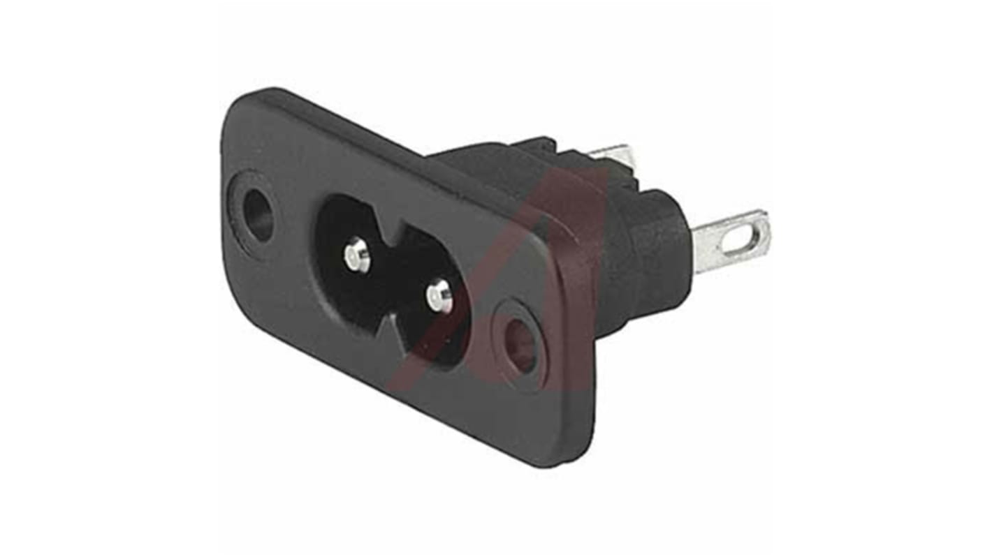 Schurter IEC-Steckverbinder C8 250 V, Gerade, Tafelmontage, Stecker, 2.5A, Löten Ohne Schalter