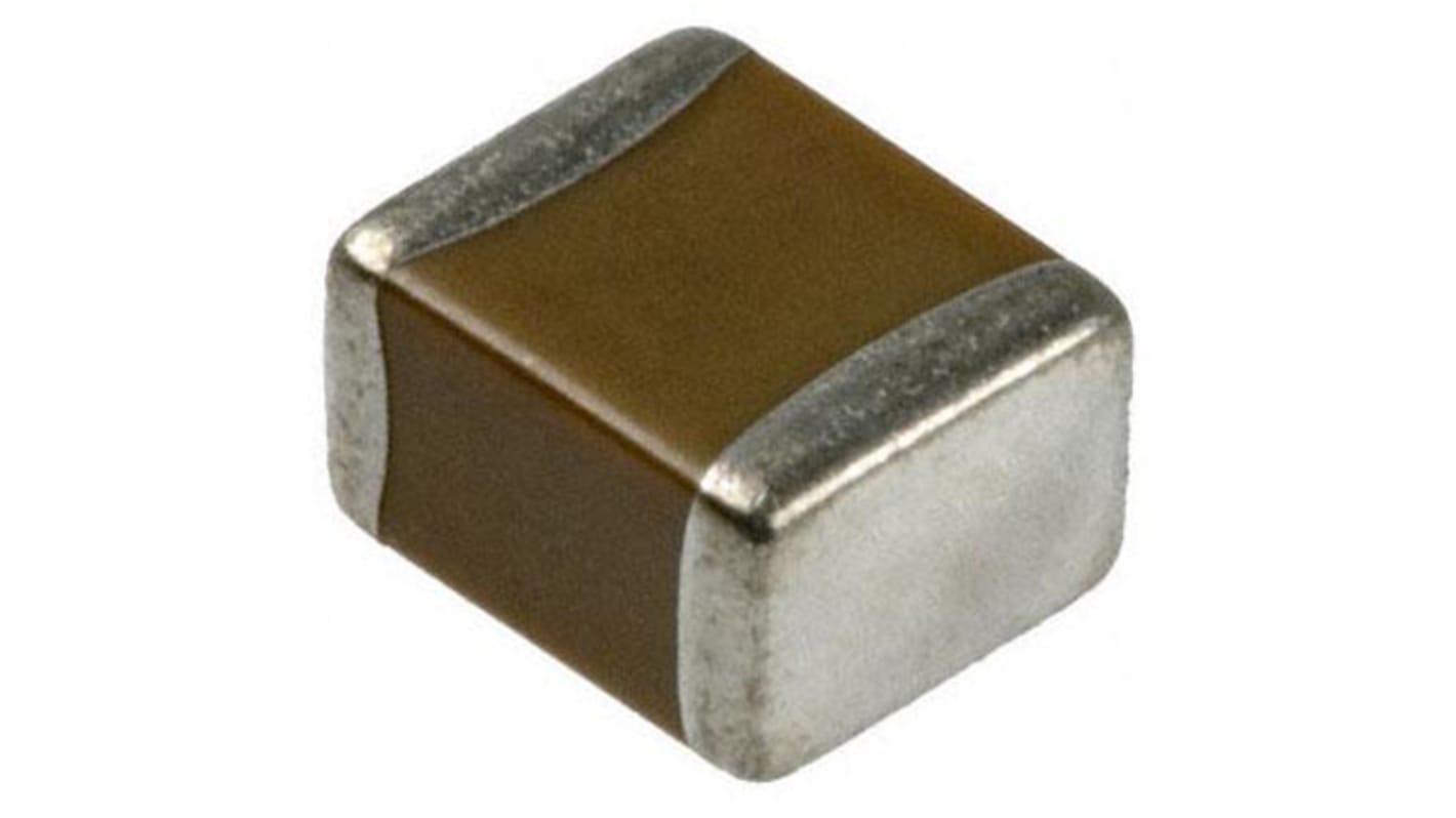 KEMET 100nF Multilayer Ceramic Capacitor MLCC, 50V dc V, -20 → +80% , SMD