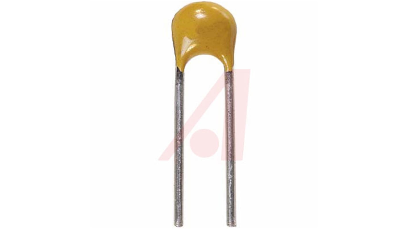 KEMET 10nF Multilayer Ceramic Capacitor MLCC, 100V dc V, ±20% , Through Hole