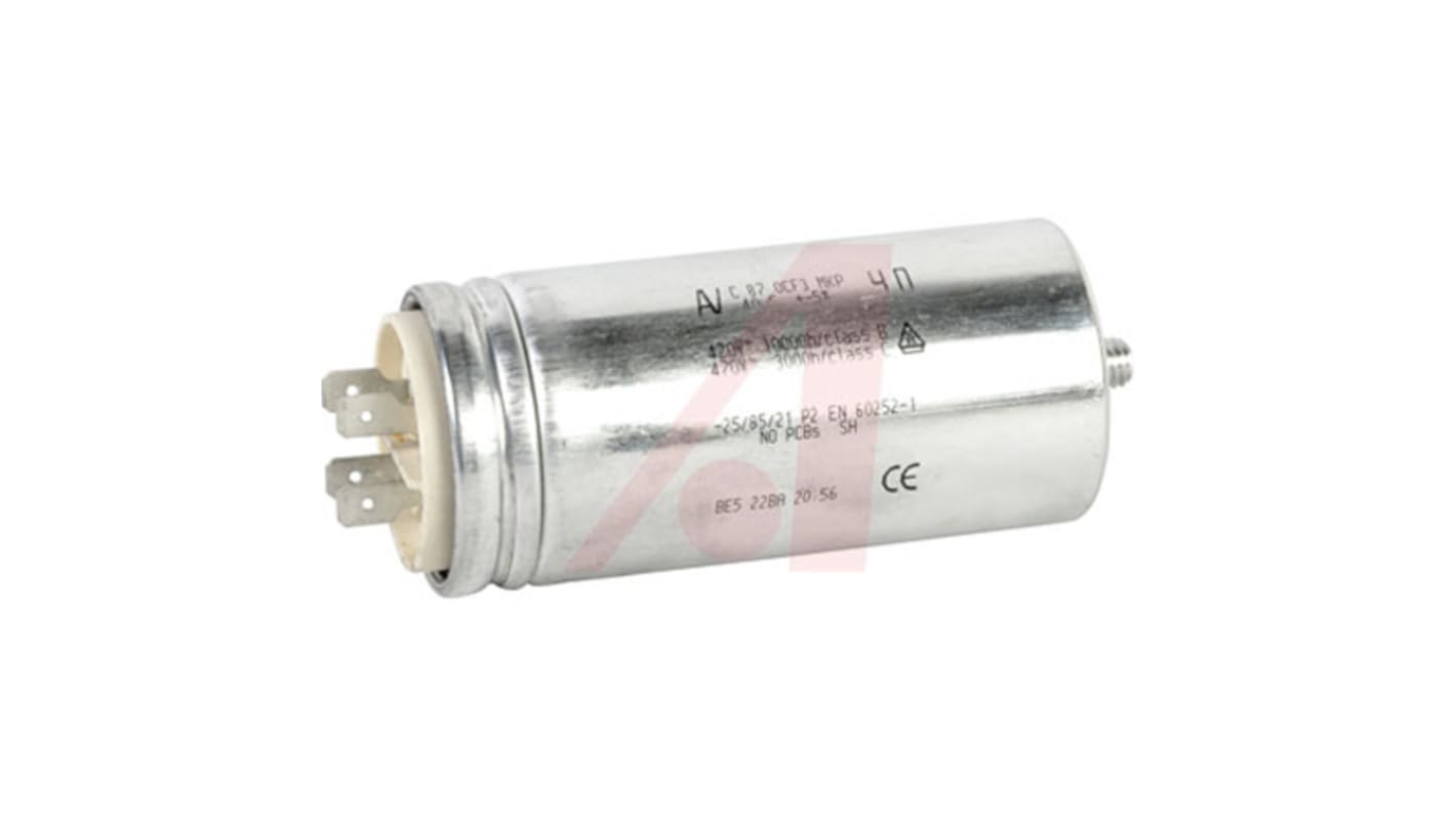 KEMET C87 Polypropylene Film Capacitor, 500V ac, ±5%, 40μF