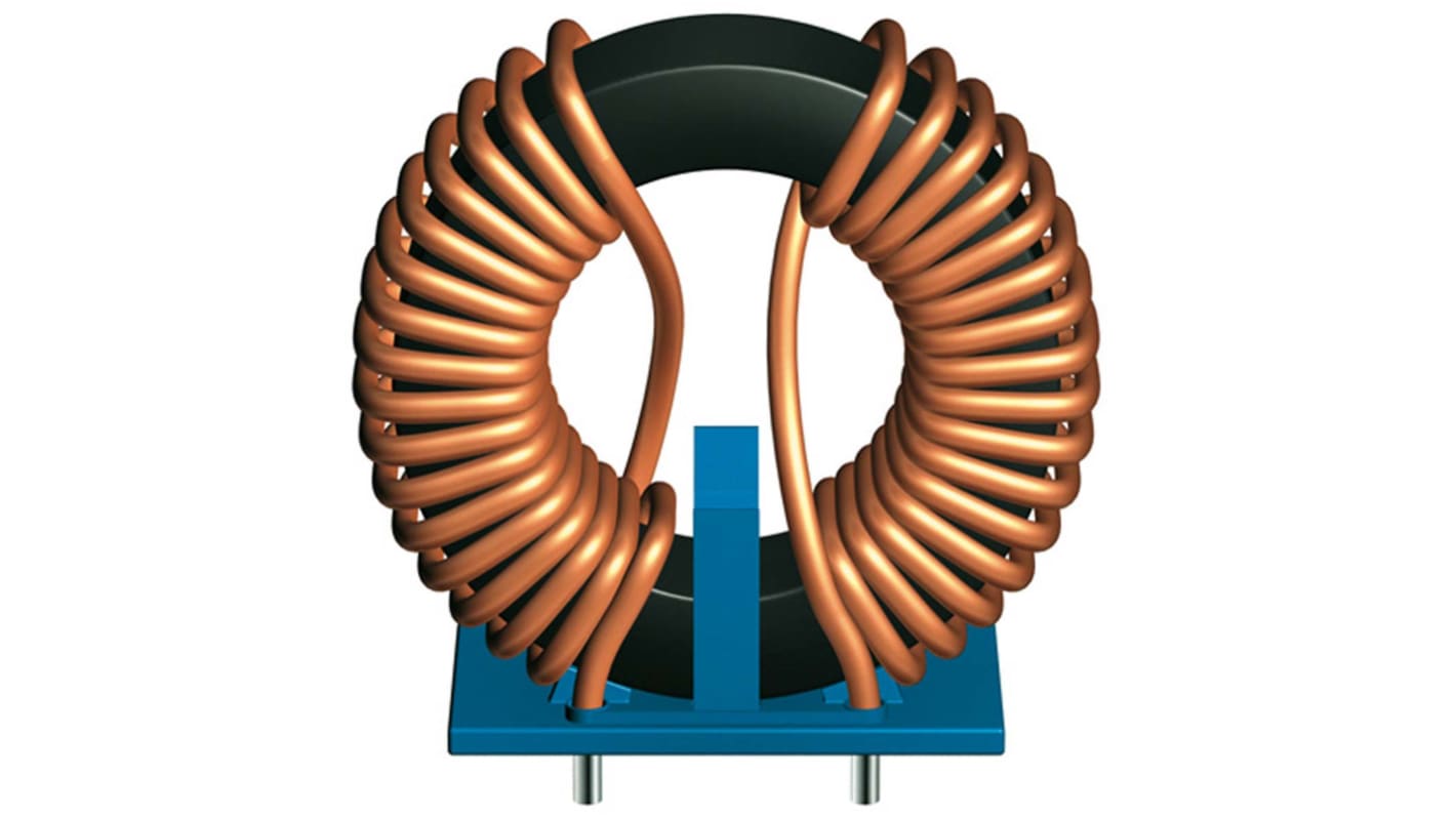 Bobina de arresto EPCOS, 2,2 mH ±30%, Ferrita, SRF máxima:10kHz, Idc:16A, Rdc:7.1mΩ, 250 V ac