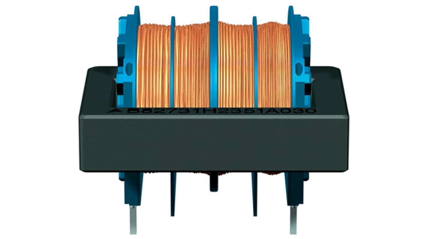 Bobina de arresto EPCOS, 27 mH -30 → +50%, Ferrita, SRF máxima:10kHz, Idc:700mA, Rdc:1Ω, 250 V ac