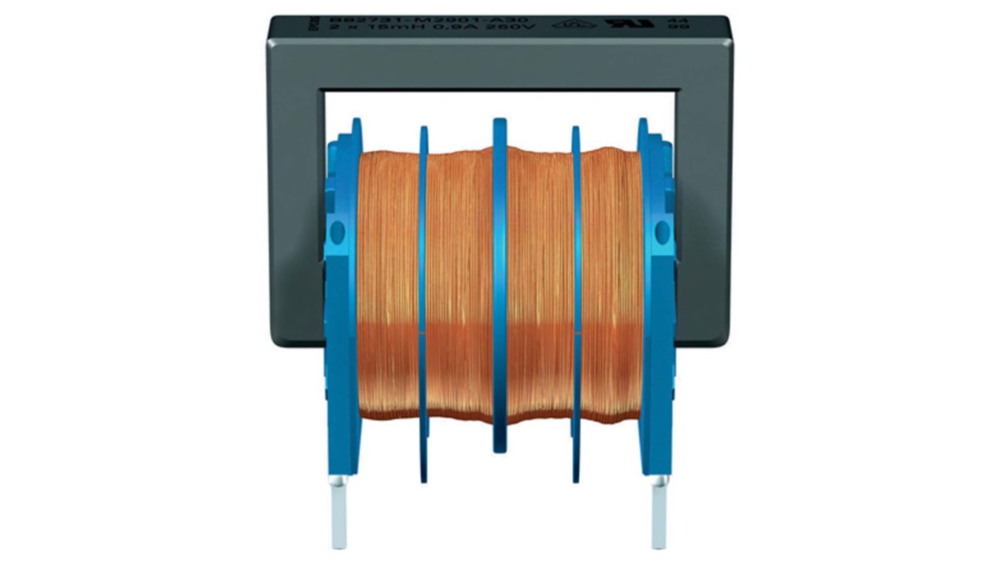 EPCOS Tápvezeték elfojtó 3,3 mH -30 → +50% Ferrit, Max SRF: 10kHz, Idc: 1.8A, Rdc: 140mΩ, max.: 250 V AC,