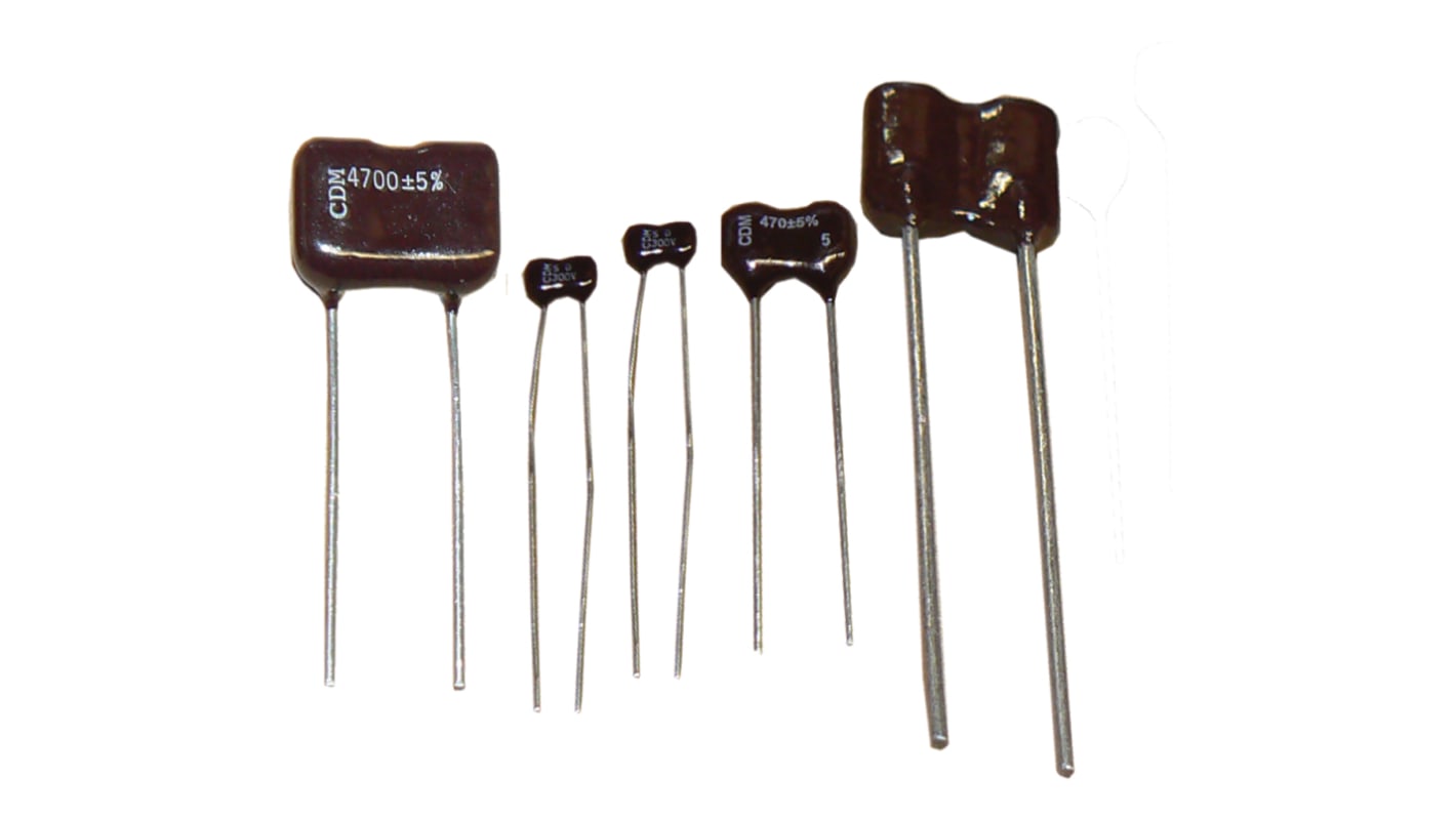 Cornell-Dubilier 1.8nF Mica Capacitor 500V dc ±5% Tolerance, CD19