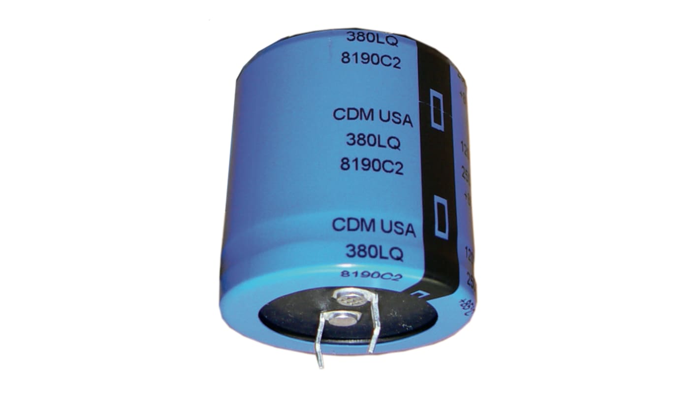 Cornell-Dubilier 2700μF Aluminium Electrolytic Capacitor 200V dc, Snap-In - 380LQ272M200A052