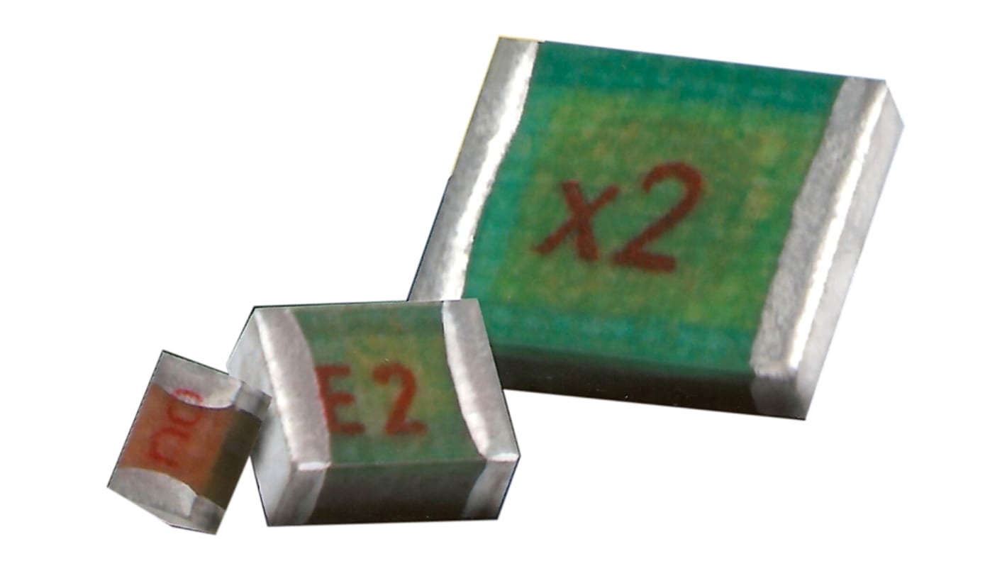 Condensateur mica, 68pF, 500V c.c., 3.2 x 2.5 x 2mm, +125 °C → -55 °C.