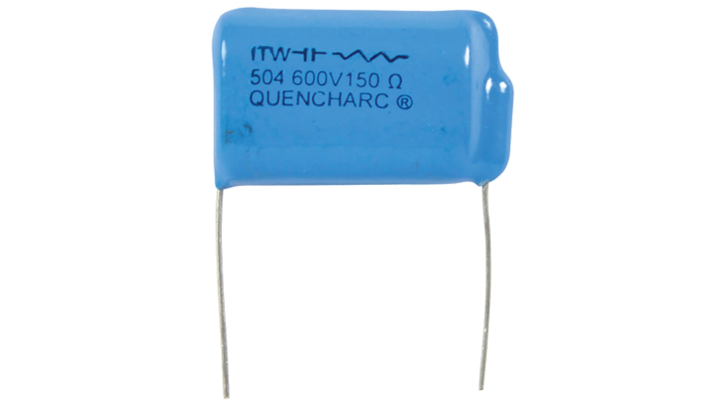Cornell-Dubilier RC Capacitor 500nF 150Ω Tolerance ±20% 250 V ac, 600 V dc 1-way Through Hole Q Series