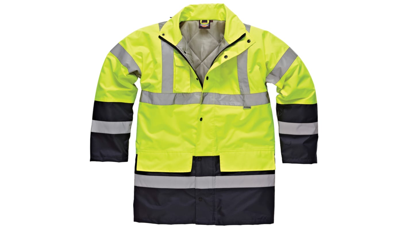 Veste haute visibilité Dickies Imperméable, Jaune, taille L, Homme