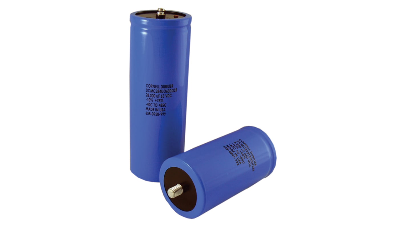 Cornell-Dubilier 10000μF Electrolytic Capacitor 50V dc, Screw Mount - DCMC103U050AA2B