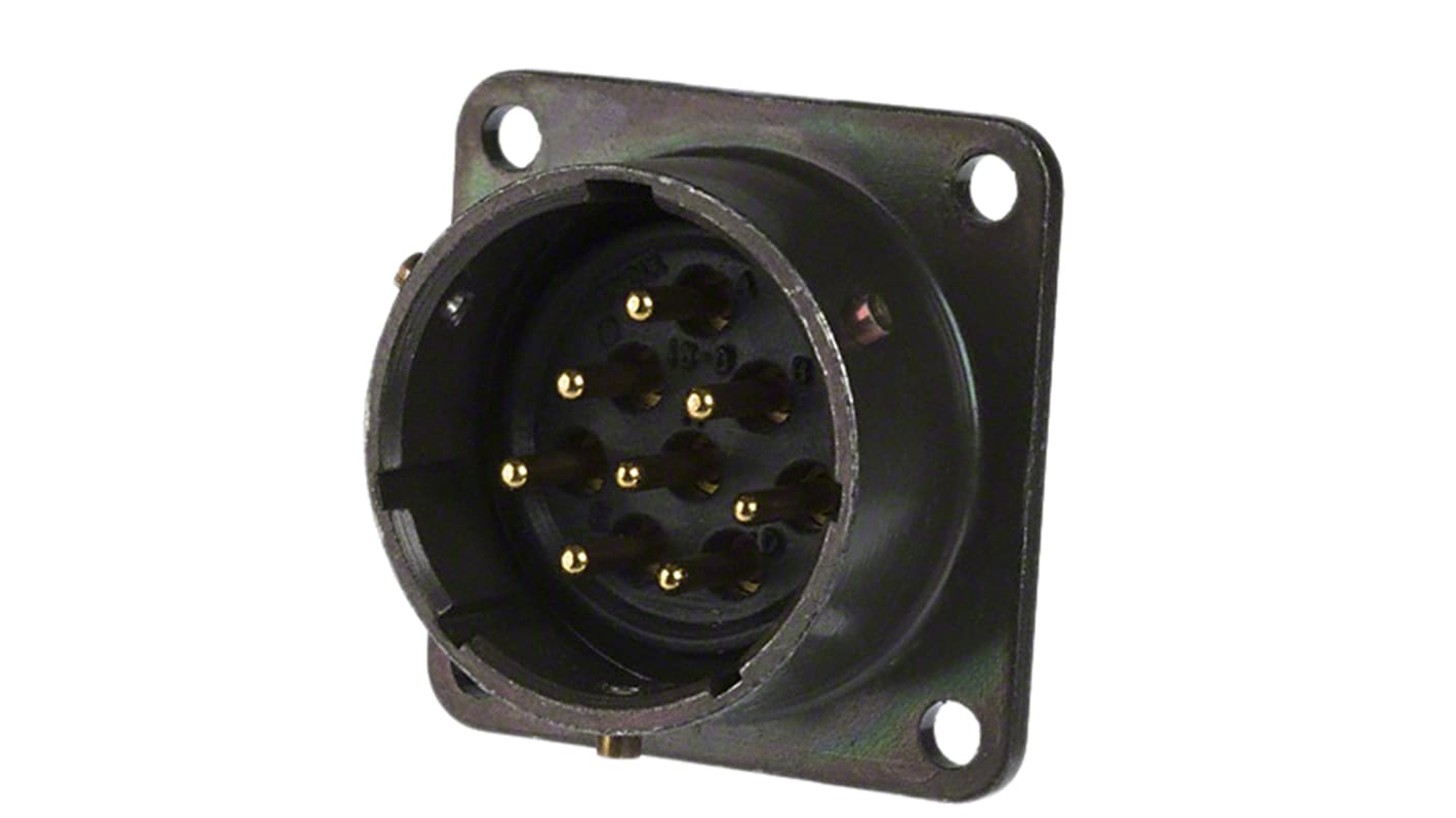 Amphenol Socapex, PT 8 Way Panel Mount MIL Spec Circular Connector Receptacle, Pin Contacts,Shell Size 16, Bayonet,