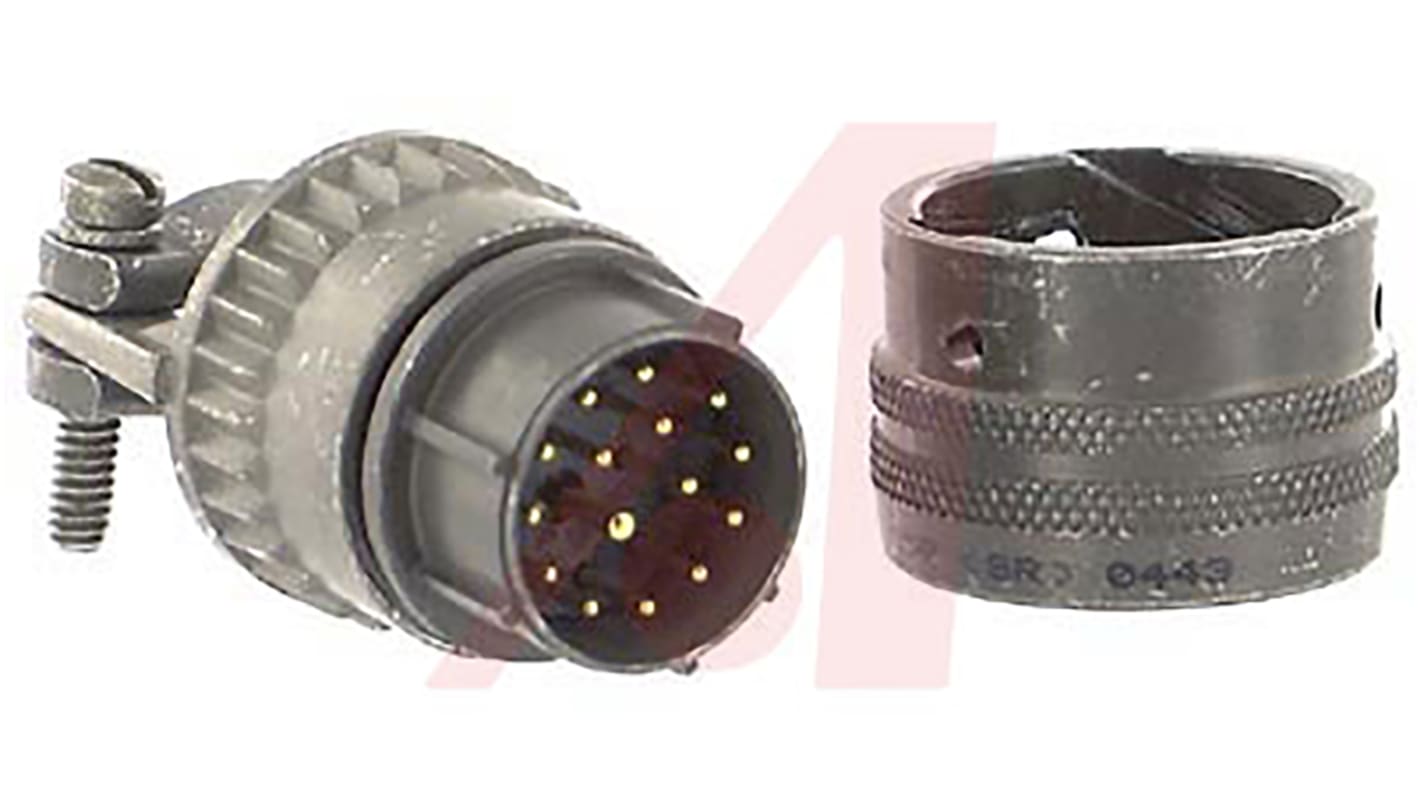 Amphenol, PT 15 Way Cable Mount MIL Spec Circular Connector Plug, Pin Contacts,Shell Size 14, Bayonet, MIL-DTL-26482