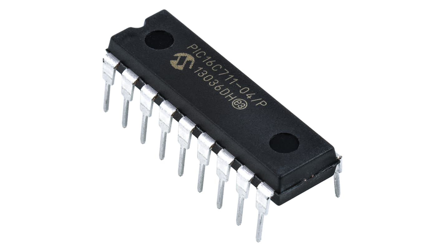 Microcontrollore Microchip, PIC, PDIP, PIC16C, 18 Pin, Su foro, 8bit, 4MHz