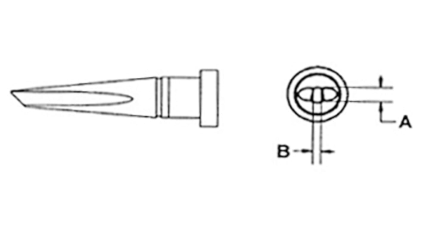 Weller 0.4 mm Round Soldering Iron Tip for use with WSP80 and WP80 Soldering Pencil