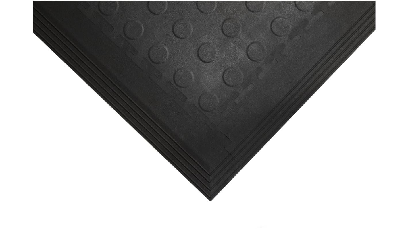 TLC010001E Coba Europe Black Floor Tile Edging PVC Bevelled Corner