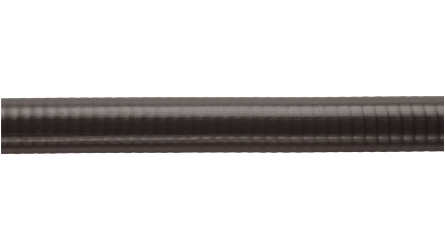 Flexicon LTP Schutzschlauch verzinkter Stahl, Ø 25mm nom., Flexibel, flüssigkeitsdicht, Schwarz A ø 26.4mm I ø 21mm x
