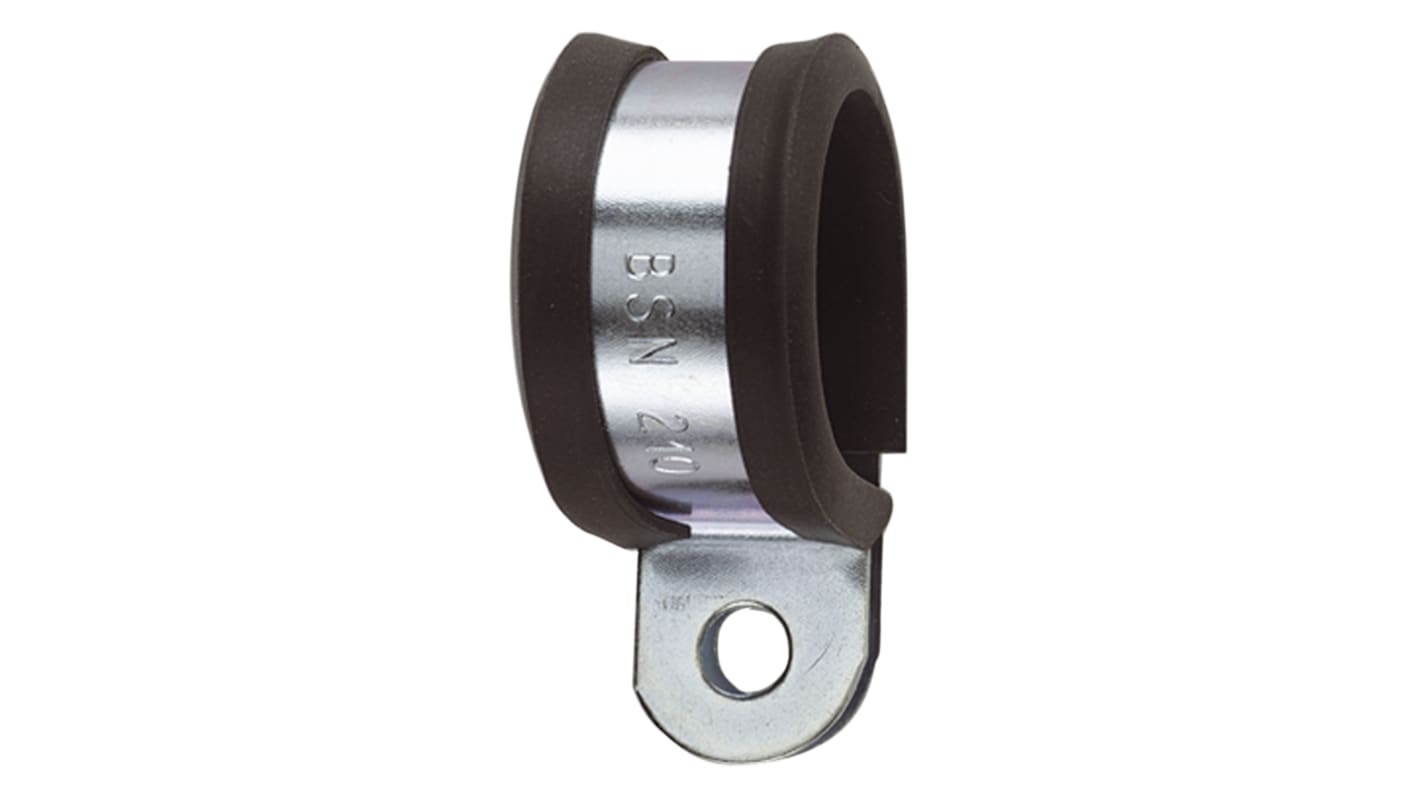 Flexicon P Clip, Conduit Fitting, 34mm Nominal Size, Bright Zinc Plated PVC