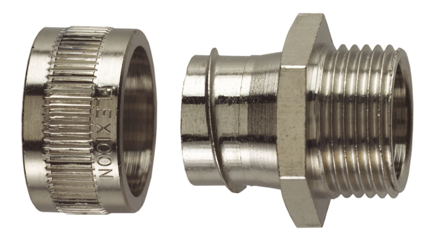 Flexicon Straight, Conduit Fitting, 20mm Nominal Size, M20, Stainless Steel