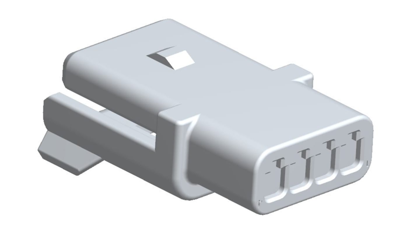 Molex 4-pol. Crimpterminalhus, Nylon, , Ufarvet