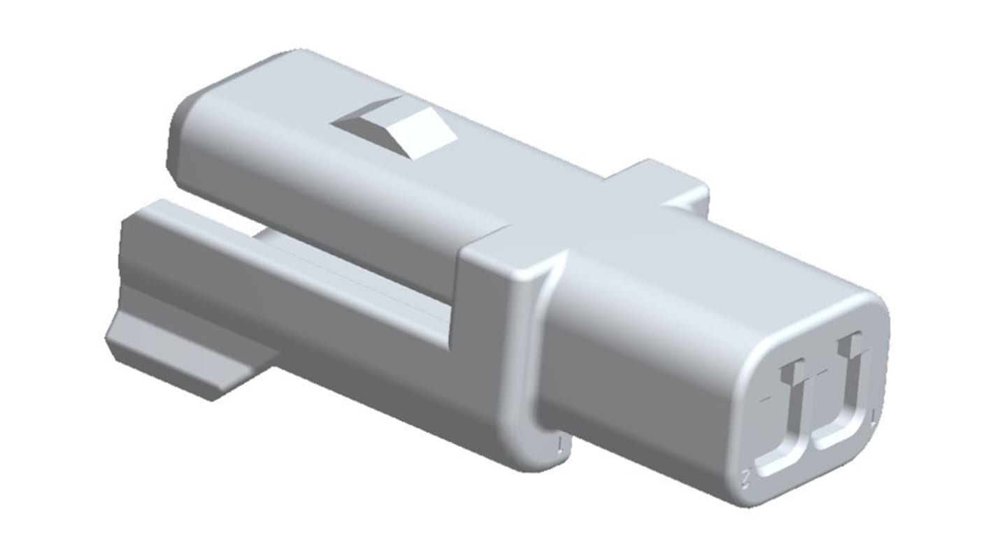 Molex 2 Way Nylon Crimp Terminal Housing, Natural