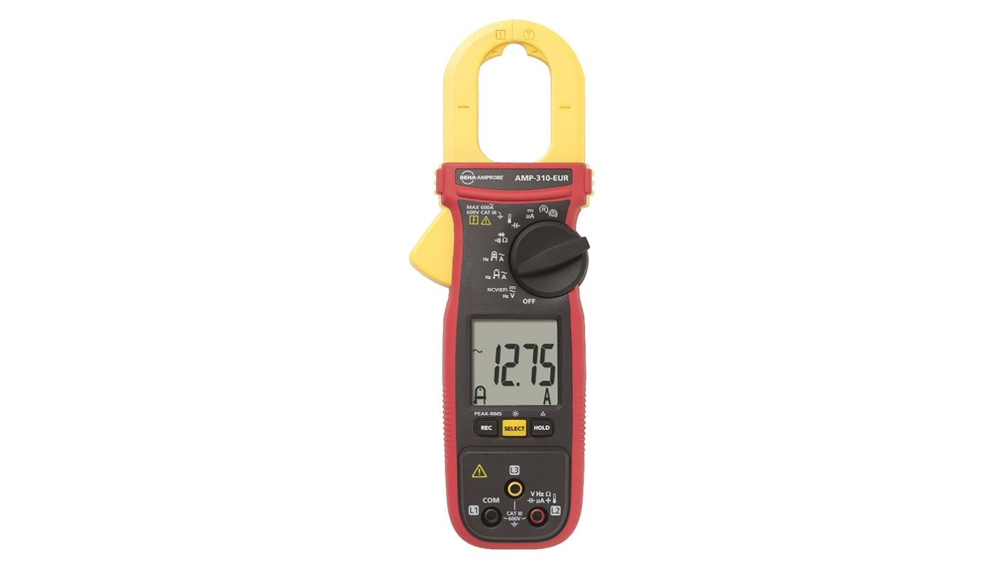 Beha-Amprobe AMP 310 Clamp Meter, Max Current 600A ac CAT III 600V With RS Calibration