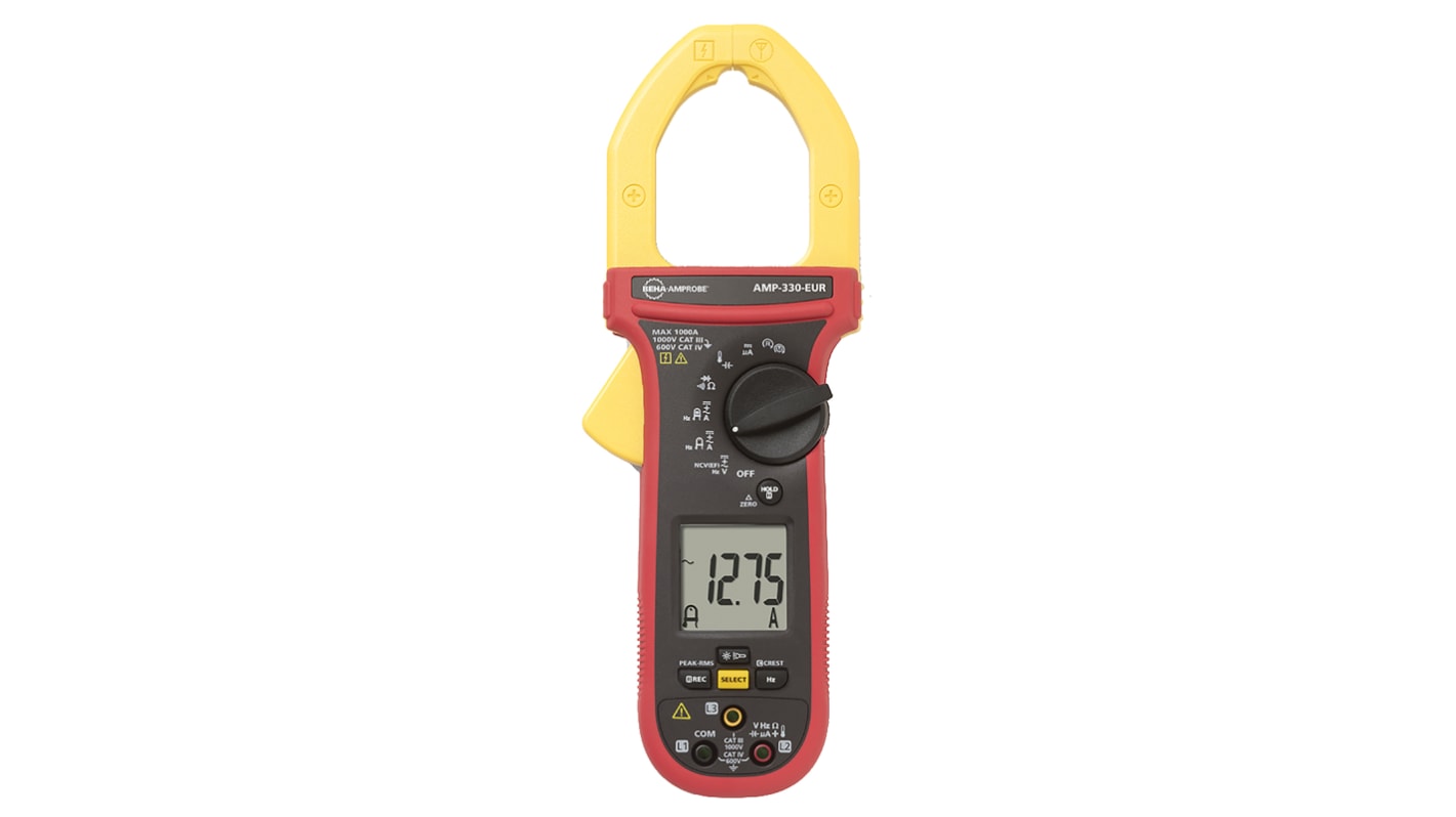 AMP330EUR BehaAmprobe AMP 330 Clamp Meter, 1000A dc, Max Current