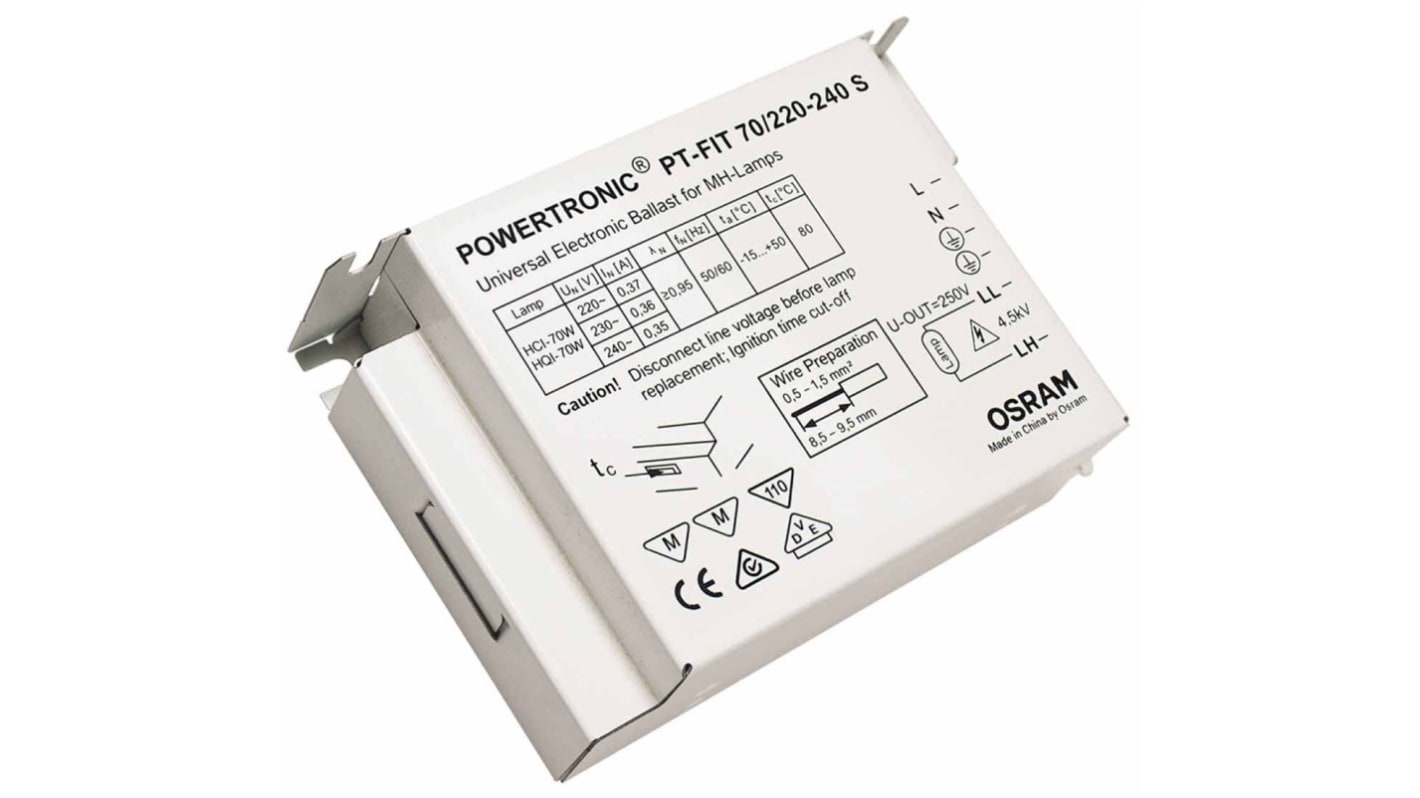 Předřadník osvětlovacích těles, řada: POWERTRONIC elektronický 1 x , 73 W pro HID, 220 → 240 V