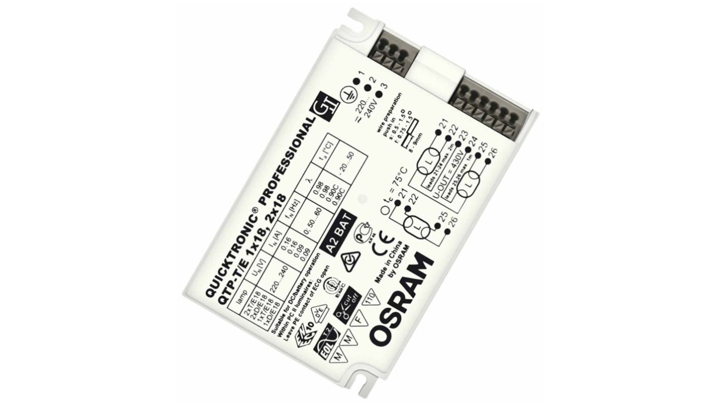 Osram QUICKTRONIC Vorschaltgerät Elektronisch 18 W / 220 → 240 V Kompakt-Leuchtstofflampen