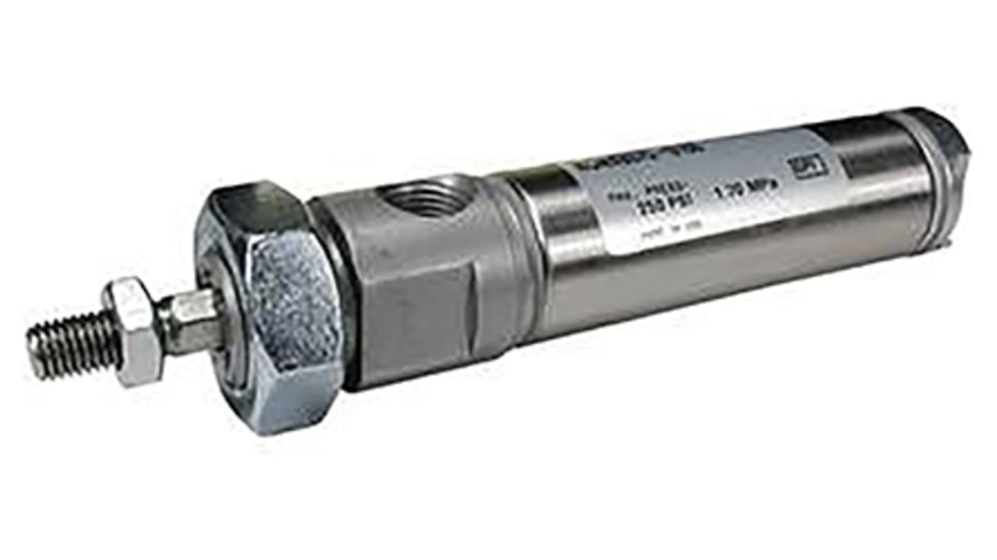 SMC Pneumatic Piston Rod Cylinder - 19.05mm Bore, 101.6mm Stroke, Single Acting