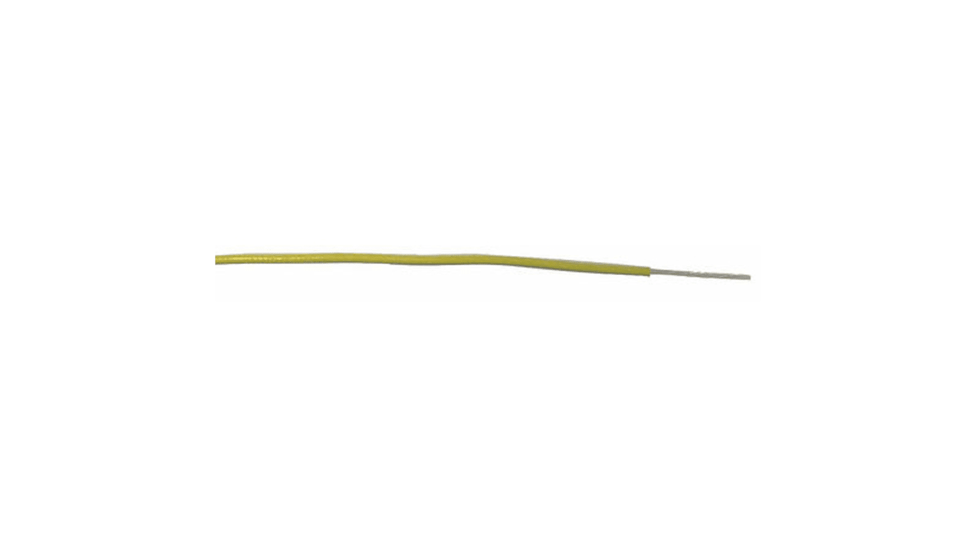 RS PRO Yellow 0.2 mm² Hook Up Wire, 24 AWG, 11/0.16 mm, 100m, XLPE Insulation