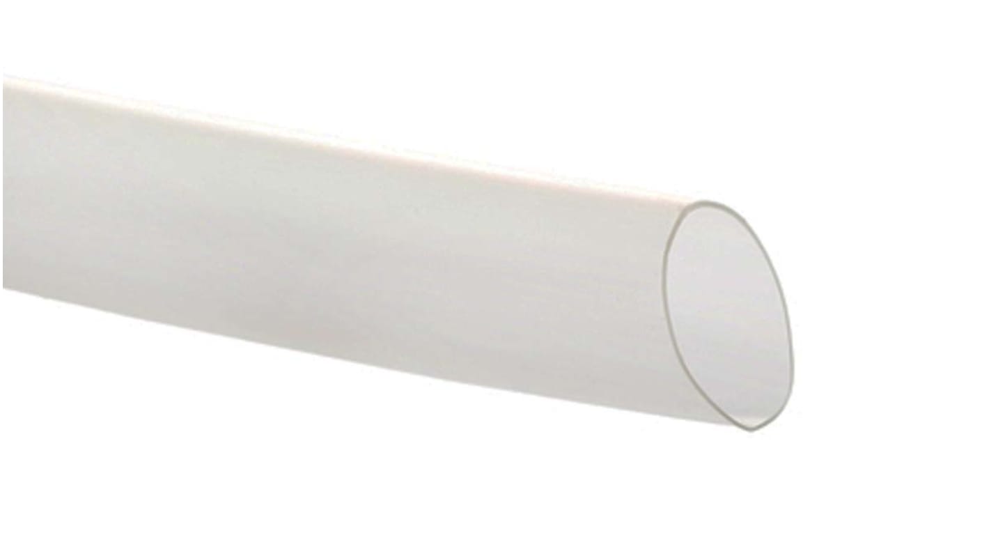 TE Connectivity Halogen Free Heat Shrink Tubing, Clear 1.2mm Sleeve Dia. x 600m Length 2:1 Ratio, CGPT Series