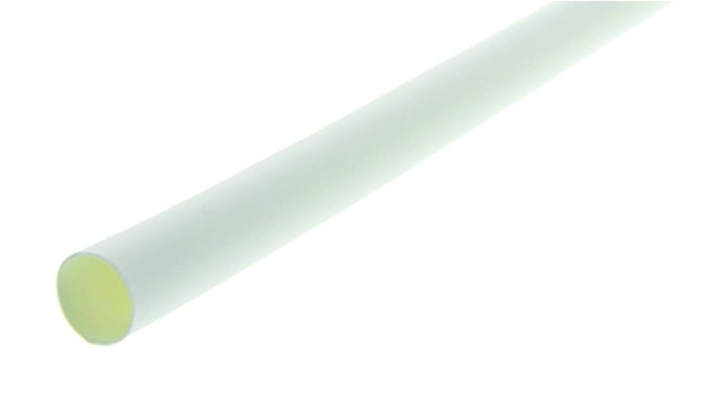 TE Connectivity Halogen Free Heat Shrink Tubing, White 3.2mm Sleeve Dia. x 300m Length 2:1 Ratio, CGPT Series