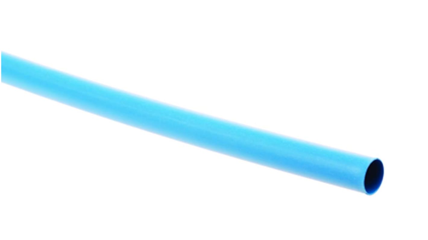 TE Connectivity Halogen Free Heat Shrink Tubing, Blue 2.4mm Sleeve Dia. x 300m Length 2:1 Ratio, CGPT Series