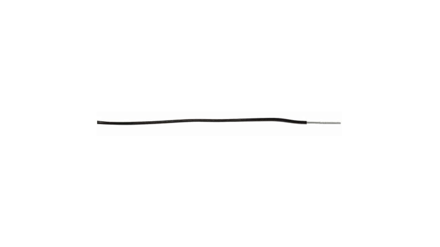 RS PRO Black 0.13 mm² Hook Up Wire, 26 AWG, 7/0.16 mm, 100m, PTFE Insulation