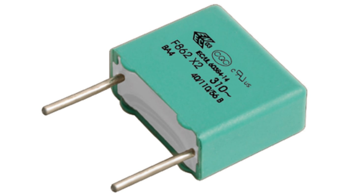 Fóliový kondenzátor, řada: F862 820nF ±10% 310V ac, Průchozí otvor KEMET