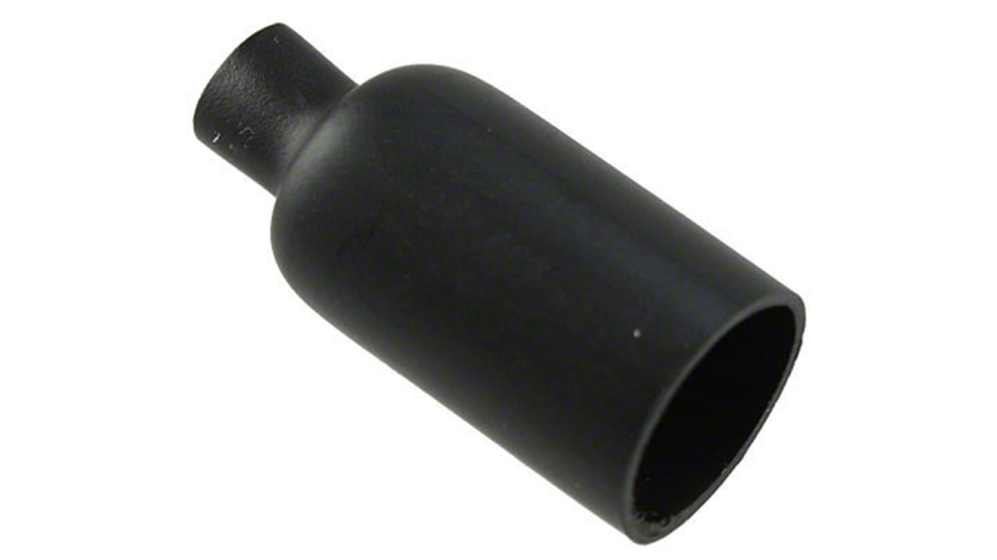 TE Connectivity End Cap Black, Polyolefin, 9.53mm