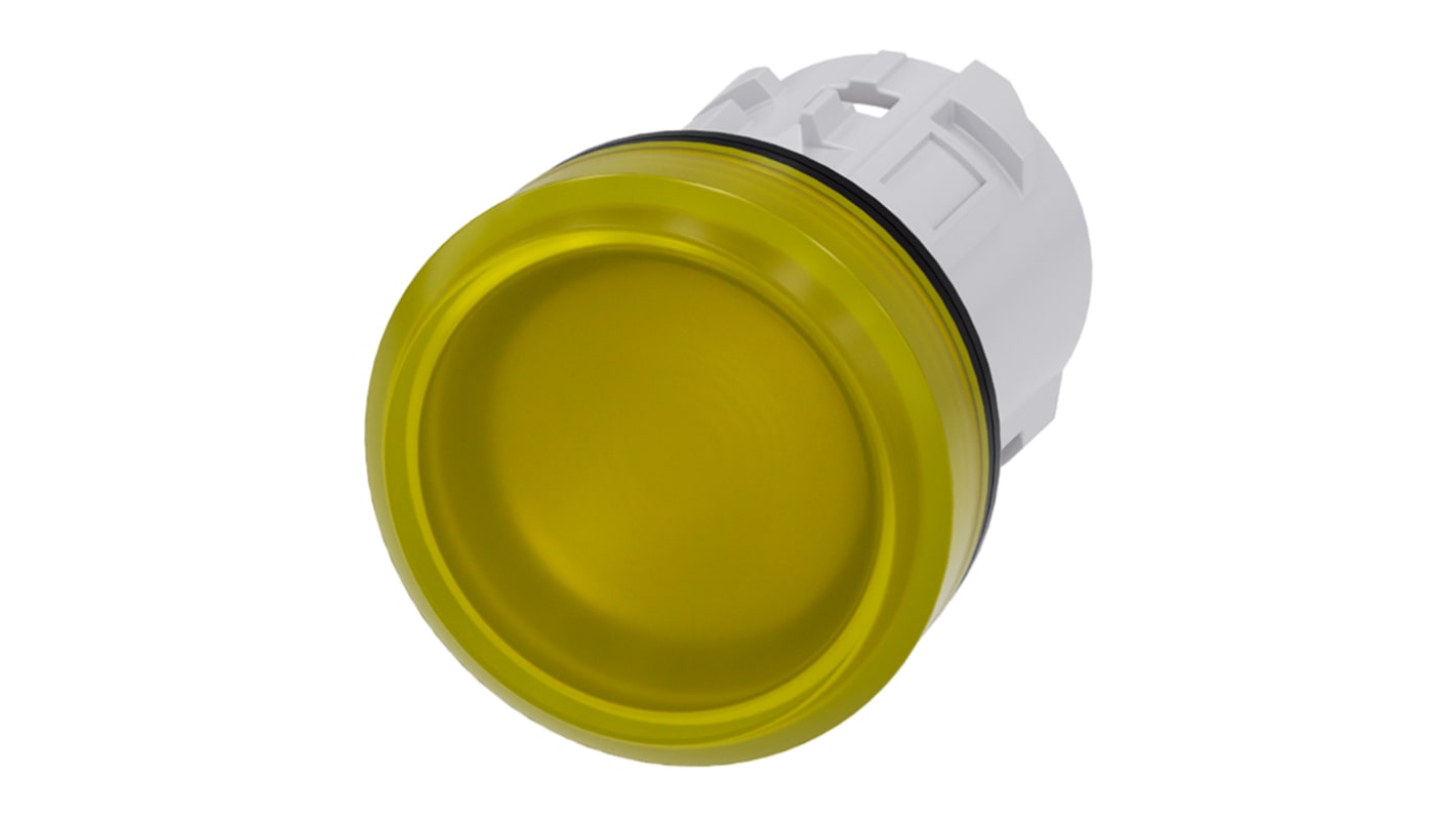 Światło kontrolne – reflektor, seria: SIRIUS ACT, kolor: Żółty, otwór: 22mm, IP69K, Montaż panelowy
