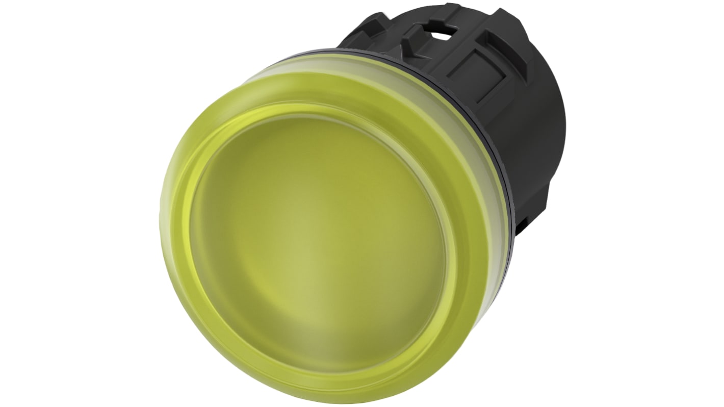 Tête de voyant lumineux Jaune Siemens, série SIRIUS ACT, diam. découpe 22mm, IP69K