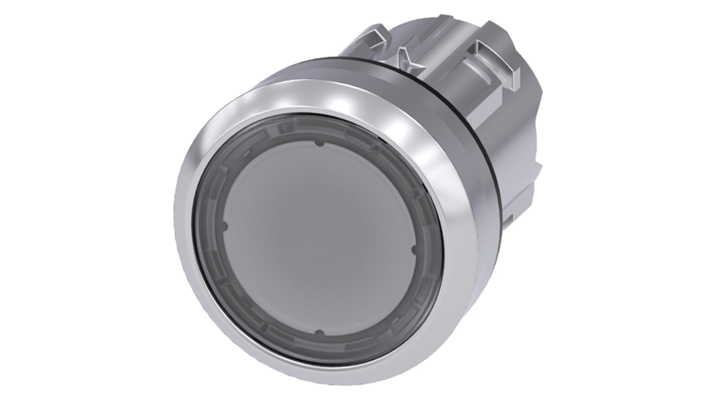 Cabezal de pulsador Siemens serie SIRIUS ACT, Ø 22mm, de color Transparente, Momentáneo, IP66, IP67, IP69K