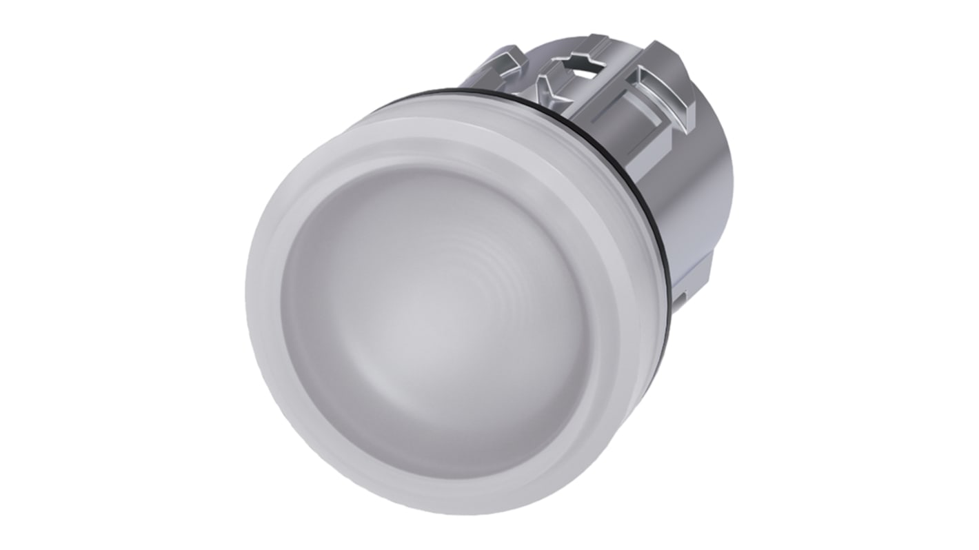 Tête de voyant lumineux Blanc Siemens, série SIRIUS ACT, diam. découpe 22mm, IP69K