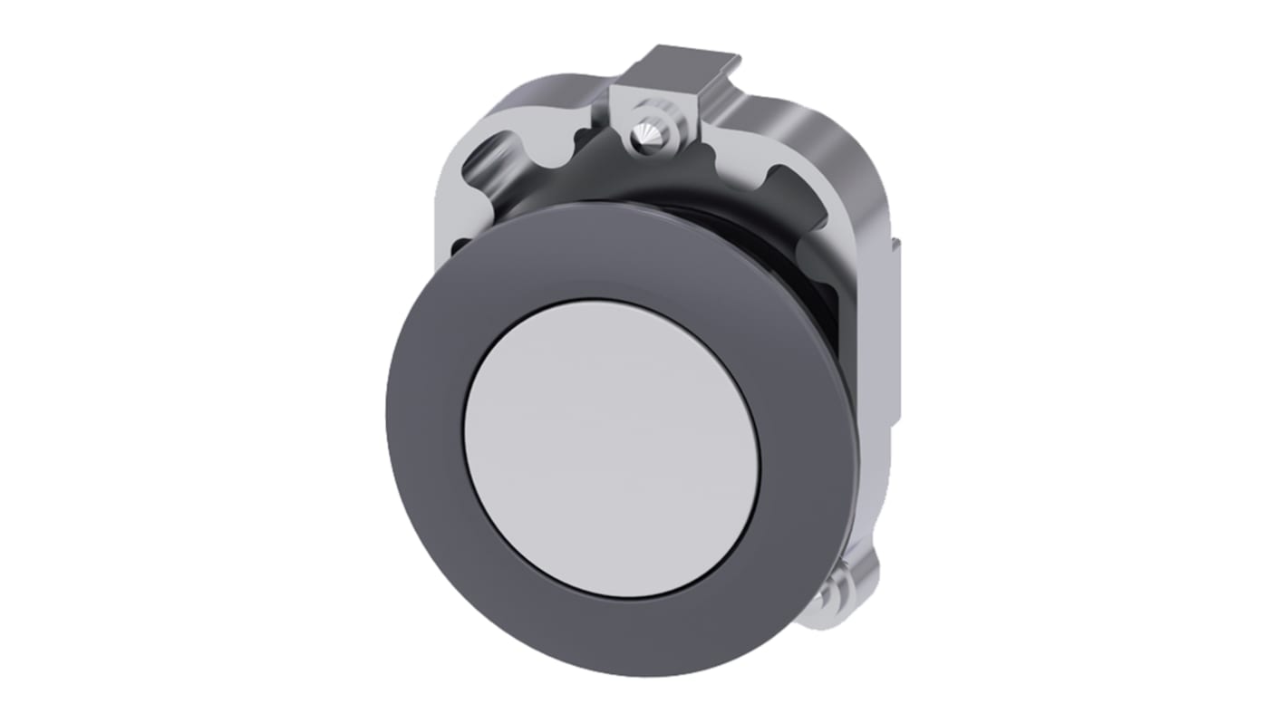 Siemens SIRIUS ACT Series White Momentary Push Button Head, 30mm Cutout, IP66, IP67, IP69K