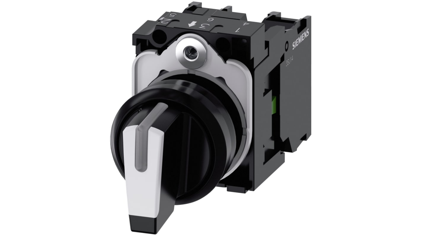 3SU11002BL601NA0 Siemens Selector Switch (2NO) 3 Positions RS