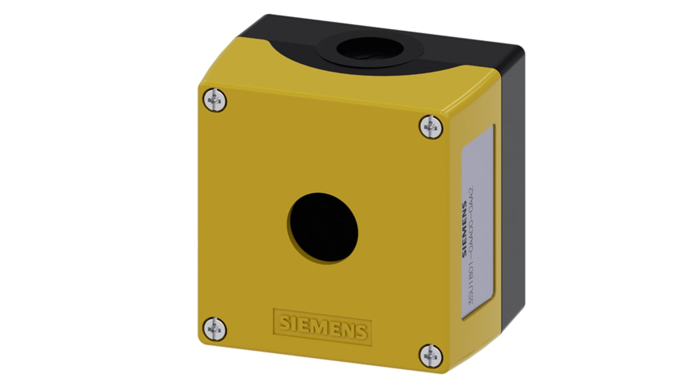 Obudowa kasety sterowniczej Siemens 1-otworowa Ø 22mm Żółty SIRIUS ACT