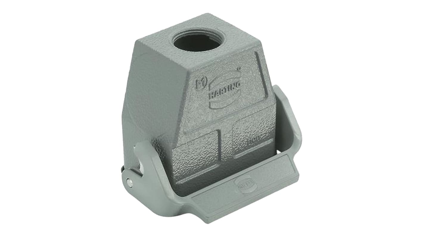 Carcasa para conector industrial con entrada superior HARTING serie Han B HMC tamaño 10B, con rosca M25