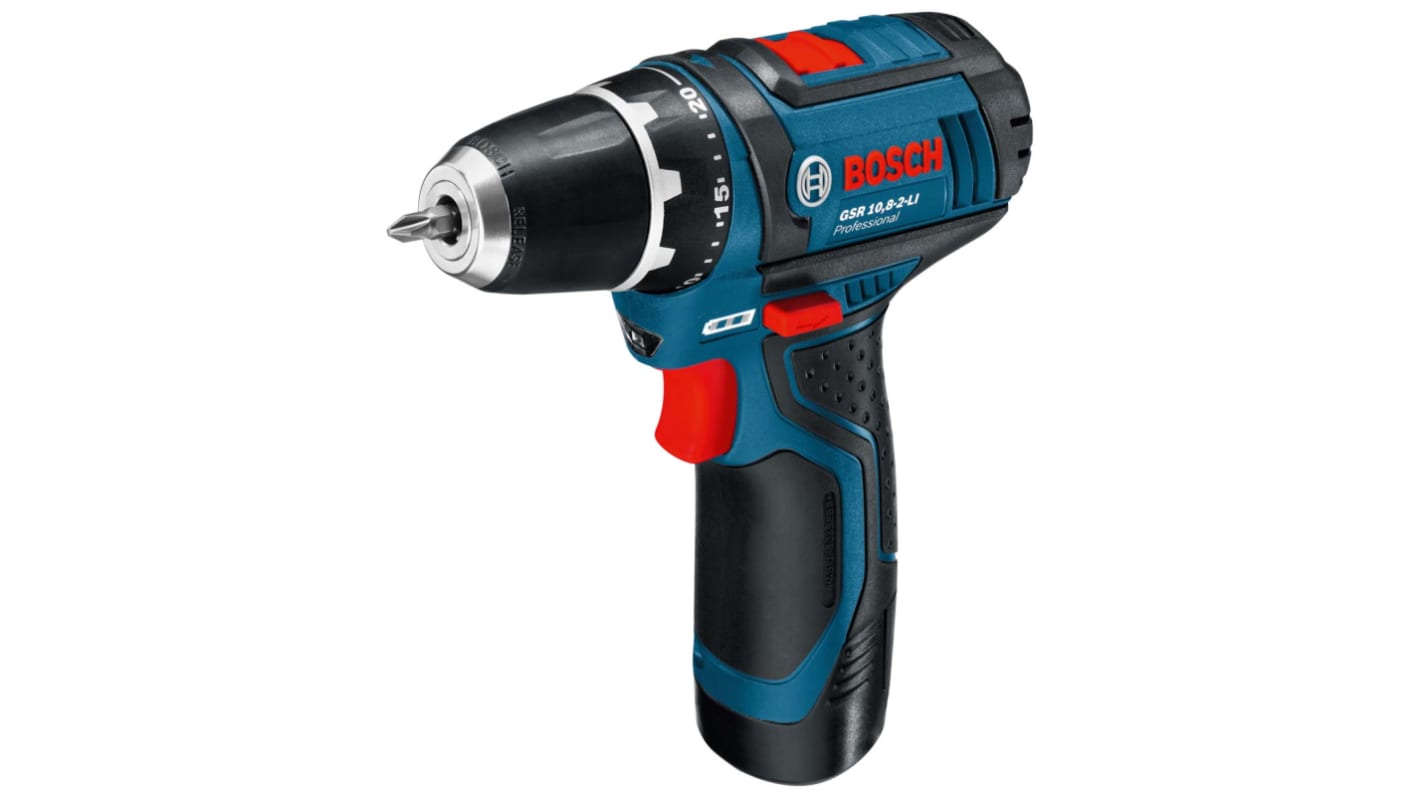 Avvitatore Cordless Bosch GSR12V-15, 12V, 0 → 1300 (2nd gear) rpm, 0 → 350 (1st gear) rpm, Tipo C - spina