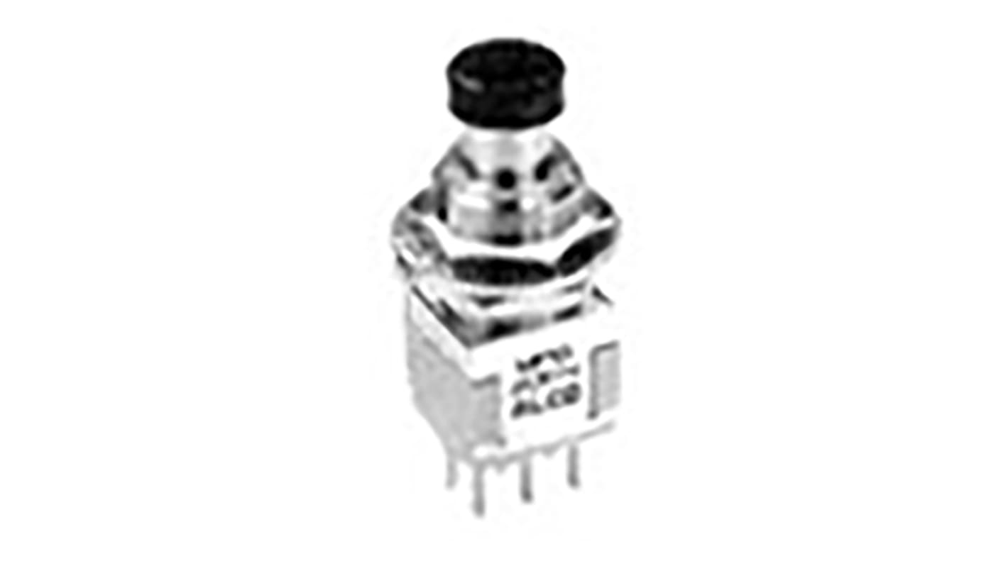 TE Connectivity Push Button Switch, Latching, Through Hole, 12.1mm Cutout, DPDT, 125V ac, IP65