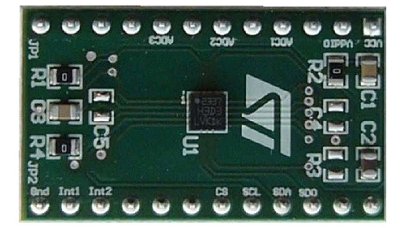 Placa de adaptador Sensor de acelerómetro STMicroelectronics 3-Axis - STEVAL-MKI153V1